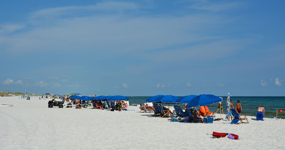 Beach in front of condos in Fort Walton Beach, Florida